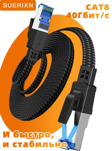 Кабель для интернет-соединения RJ-45/RJ-45, 1.5 м, голубой