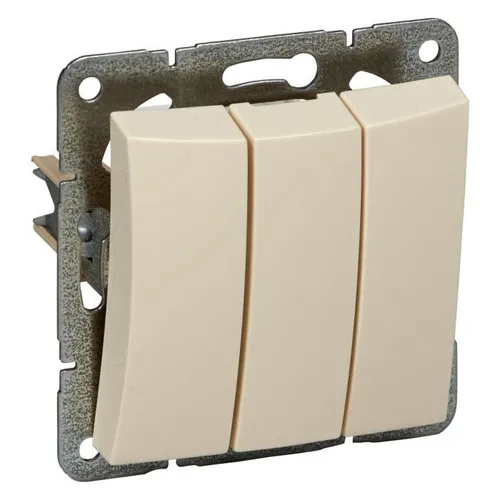 Дуэт Беж Выключатель 3-клавишный