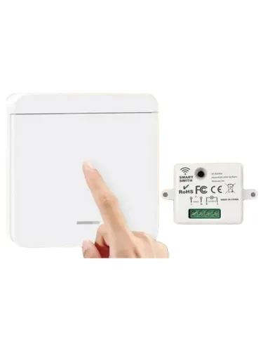 Беспроводной выключатель света с реле: одноклавишный белоснежный радиовыключатель для системы умного