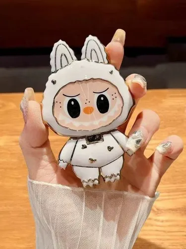 LABUBU держатель для мобильного телефона, Зеркало для макияжа, двойного назначения, подарки для дете