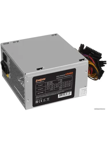 ExeGate EX244553RUS-S Блок питания 400W UN400 (ATX, SC, 12cm fan, 24pin, (4+4)pin, 3xSATA, 2xIDE, ка