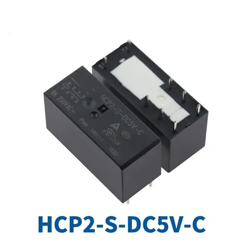 Реле HCP2-S-DC5V-C 8-контактное, 8А, двухконтактное двухпозиционное (DPDT)