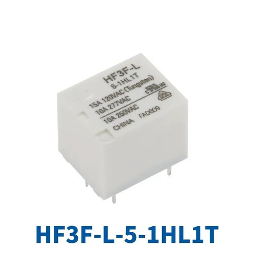 Реле магнитное удерживающее HF3F-L-5-1HL1T, 4-контактное, 10А, 5В DC, малогабаритное