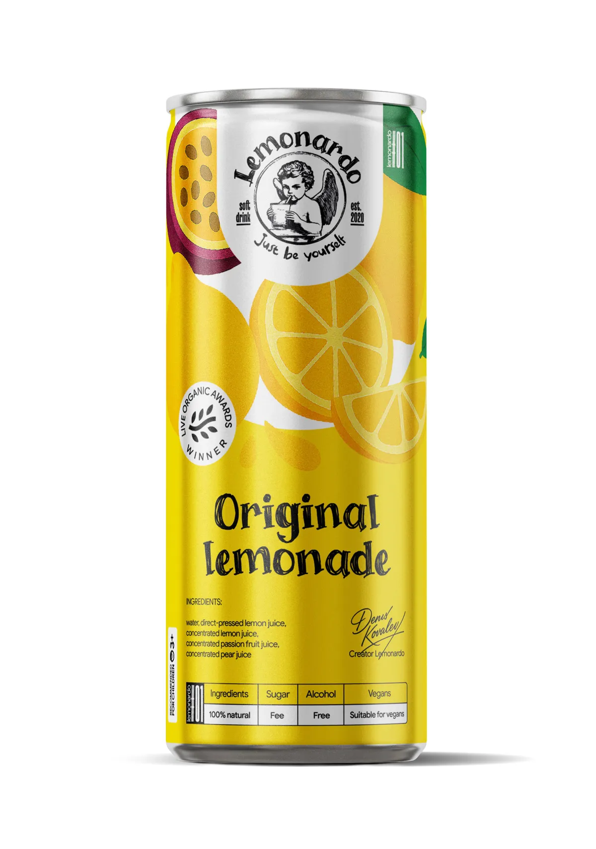 Натуральный лимонад без сахара / Lemonardo Original Lemonade