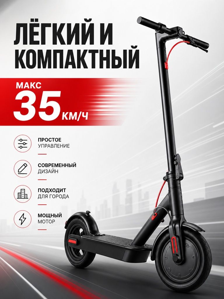 Электросамокат samokatbtr, черный
