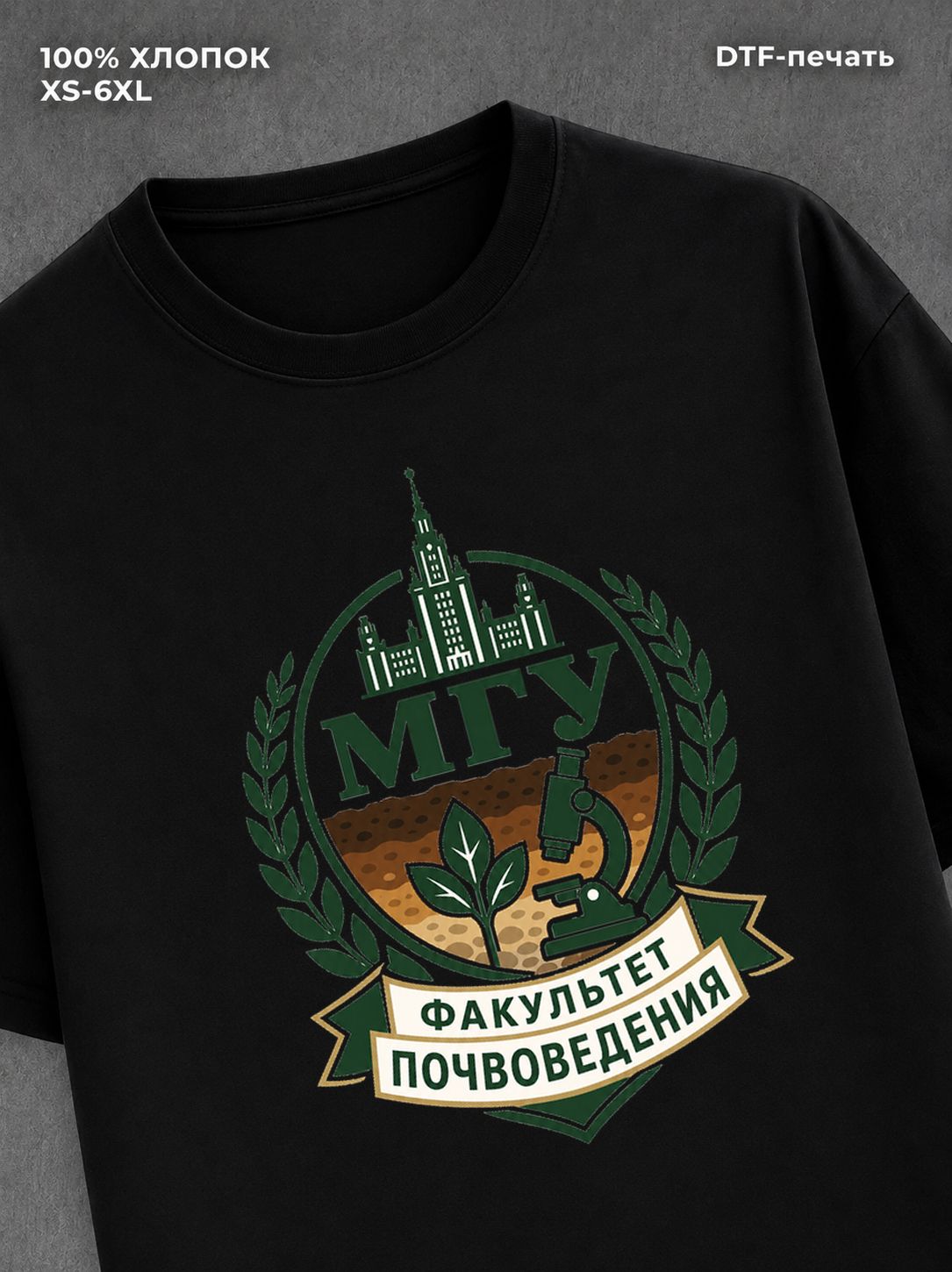 Футболка МГУ факультет почвоведения