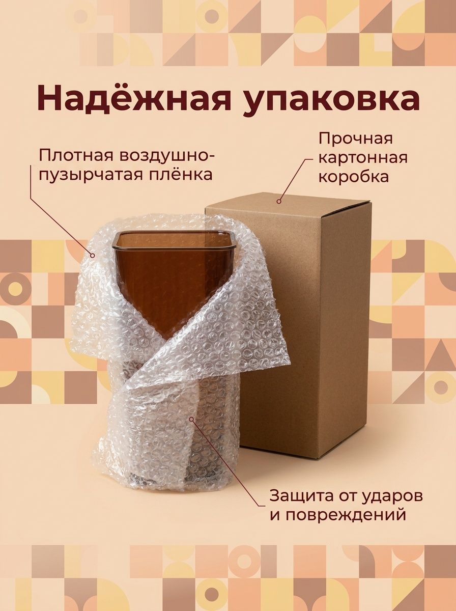 Ведра для цветов Гома прозрачный 24.5cm*14cm*11cm P.TMFT000S Китай