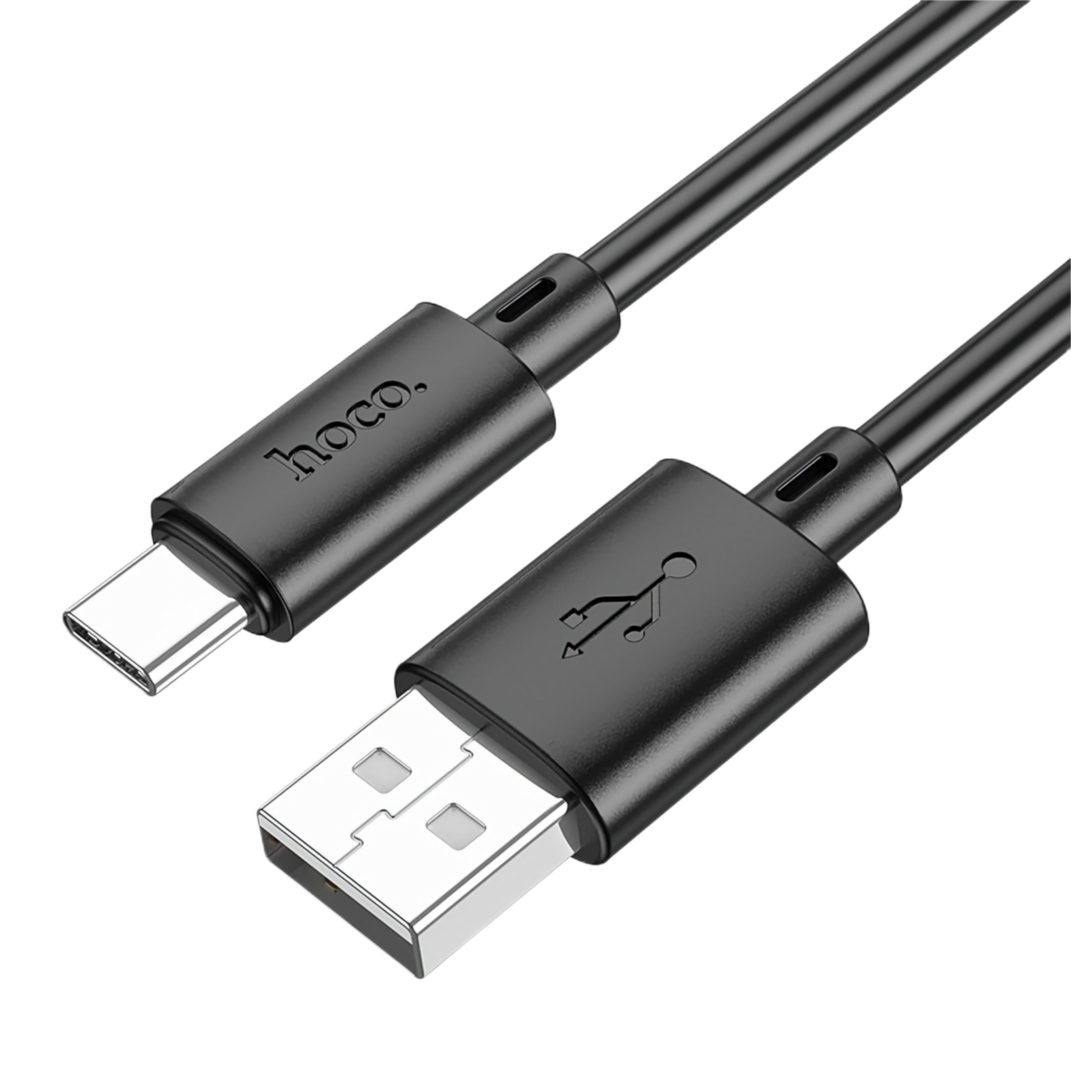 Кабель USB Type-C быстрая зарядка, провод hoco X88, 1 метр черный, шнур для  зарядки телефона