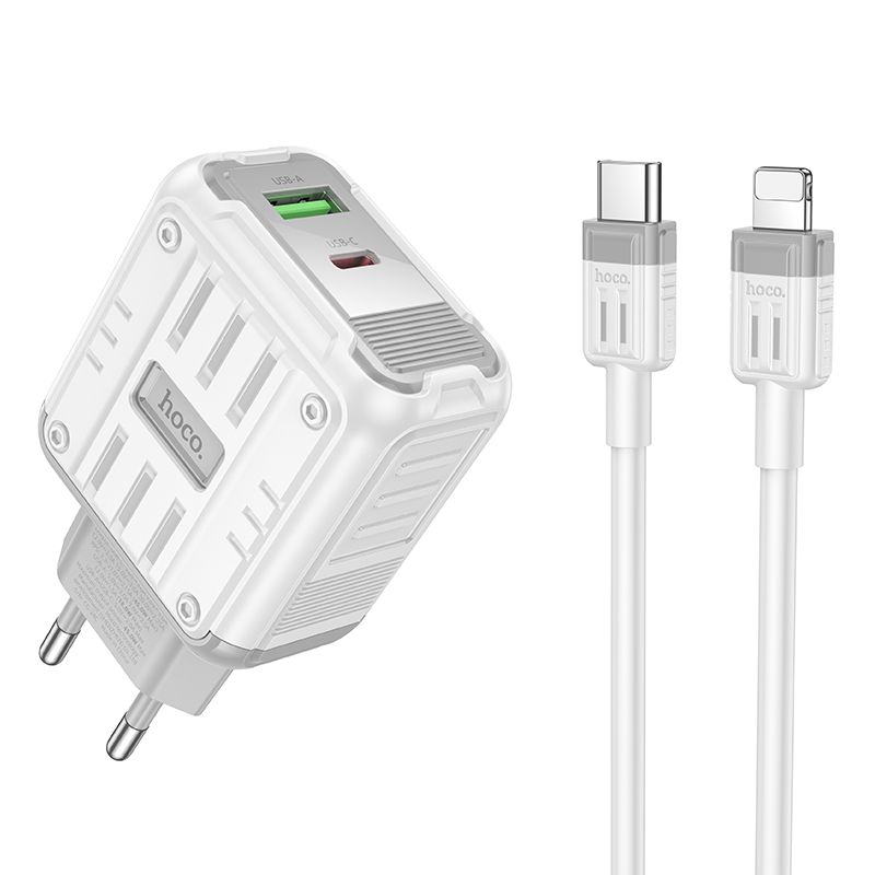 Сетевое зарядное устройство hoco СЗУ, 1 USB 3.0 QC+1 PD 45W (C136A ...