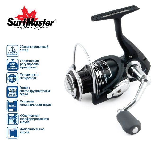 Катушка Surf Master Sea Bass FSB3000A 7+1bb з/ш