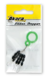 Стопор для попл. Akara 6х4 мм (6 стопоров) Black