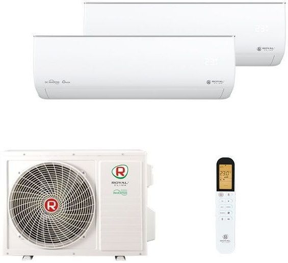 Мульти сплит система на 2 комнаты (20+20)кв.м. Royal Clima RCI-GLD07HN+RCI-GLD07HN/2DFM-14HN/OUT/14000 BTU