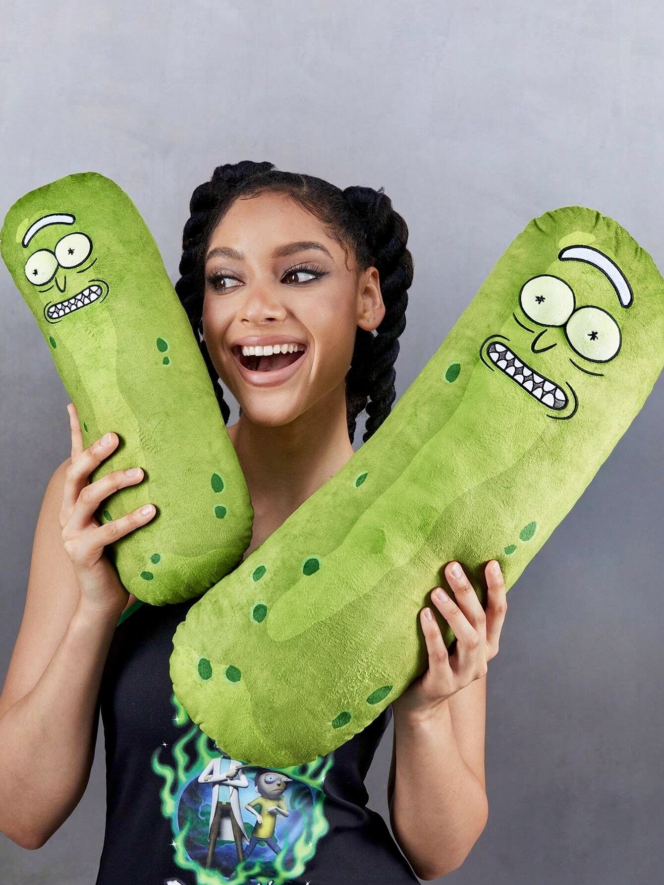 Rick and Morty / Рик и Морти Плюшевая фигурка Огурчика Рика, большая 40 см