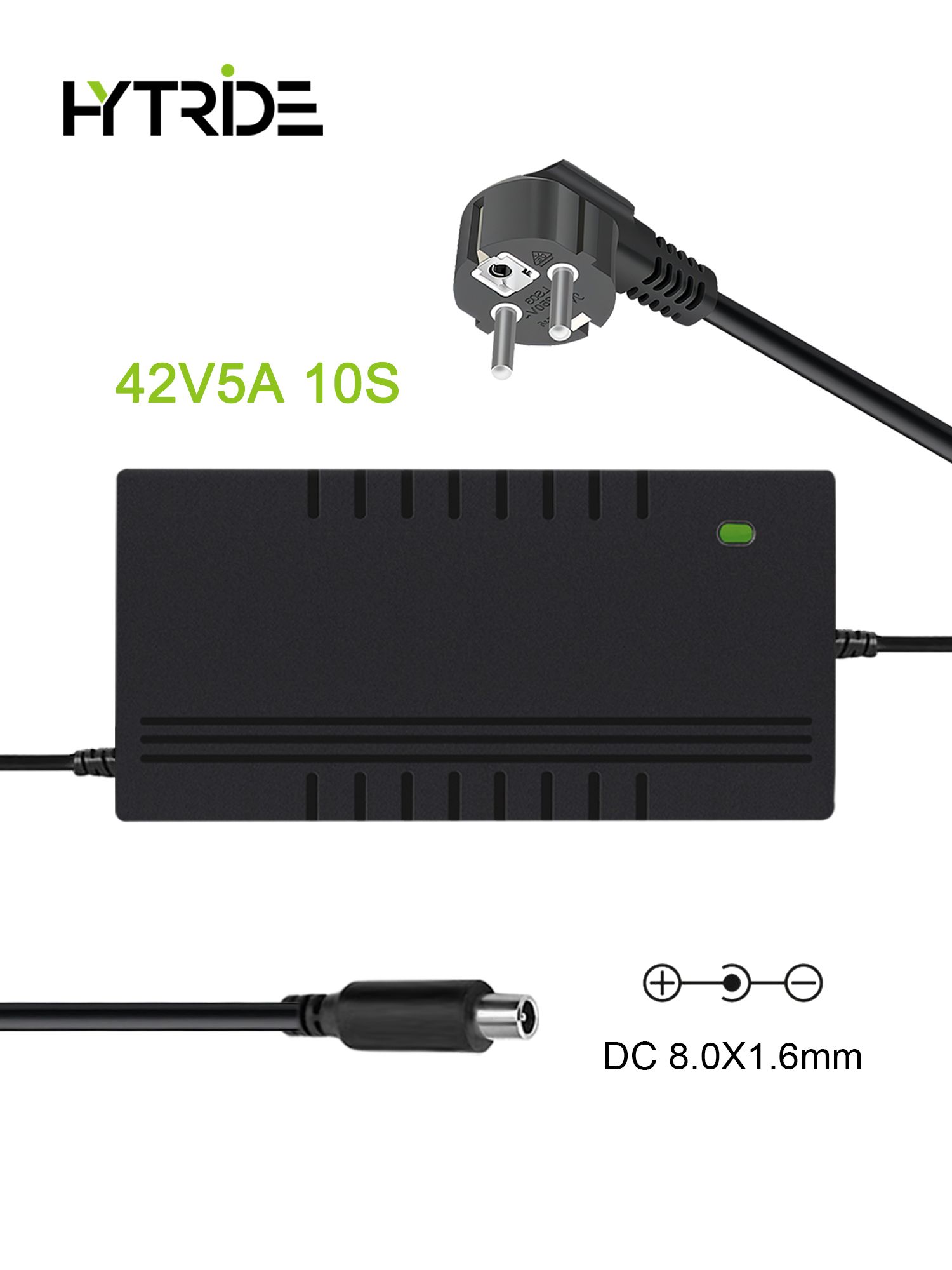 HYTRIDE42v5aзарядноеустройство,36v5aбыстраязарядка,8,0x1,6ммразъем,дляэлектросамокатэлектровелосипедаLi-ionб