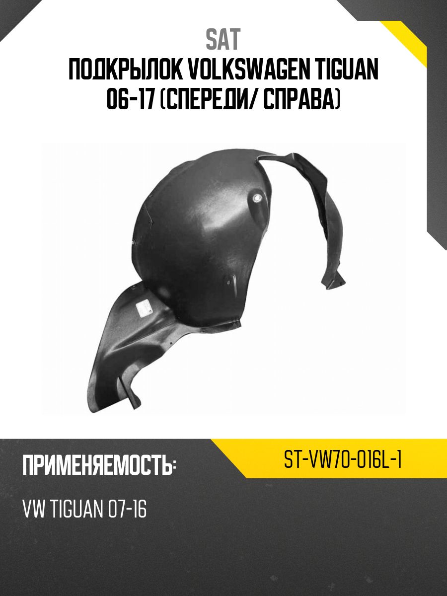 Подкрылок Volkswagen Tiguan 16- (Спереди/ Слева)