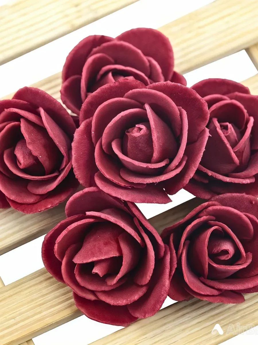 Фоамиран Бордовый 50*70cm,10pcs,1mm KK4-01