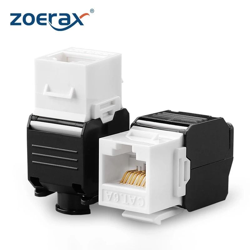 РазъемZoeRaxCat6aCat6RJ45KeystoneJack,180-градусныйразъемUTPсбесконтактнымподключением,сетевойадаптерEthernet