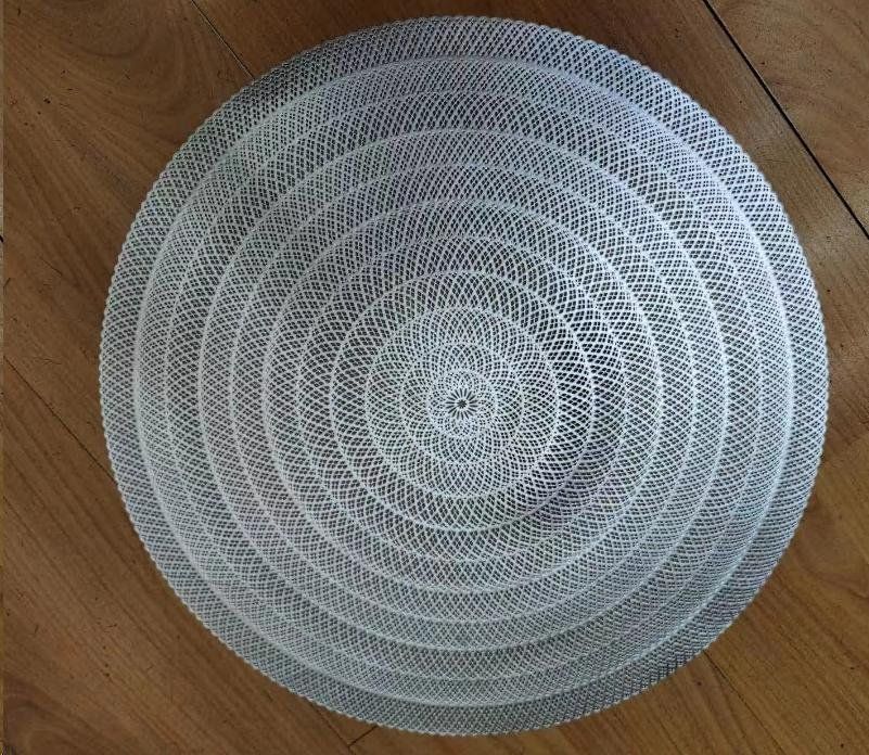Салфетка сервировочная круглая 38 см, серая Салфетка сервировочная круглая 38 см, серая