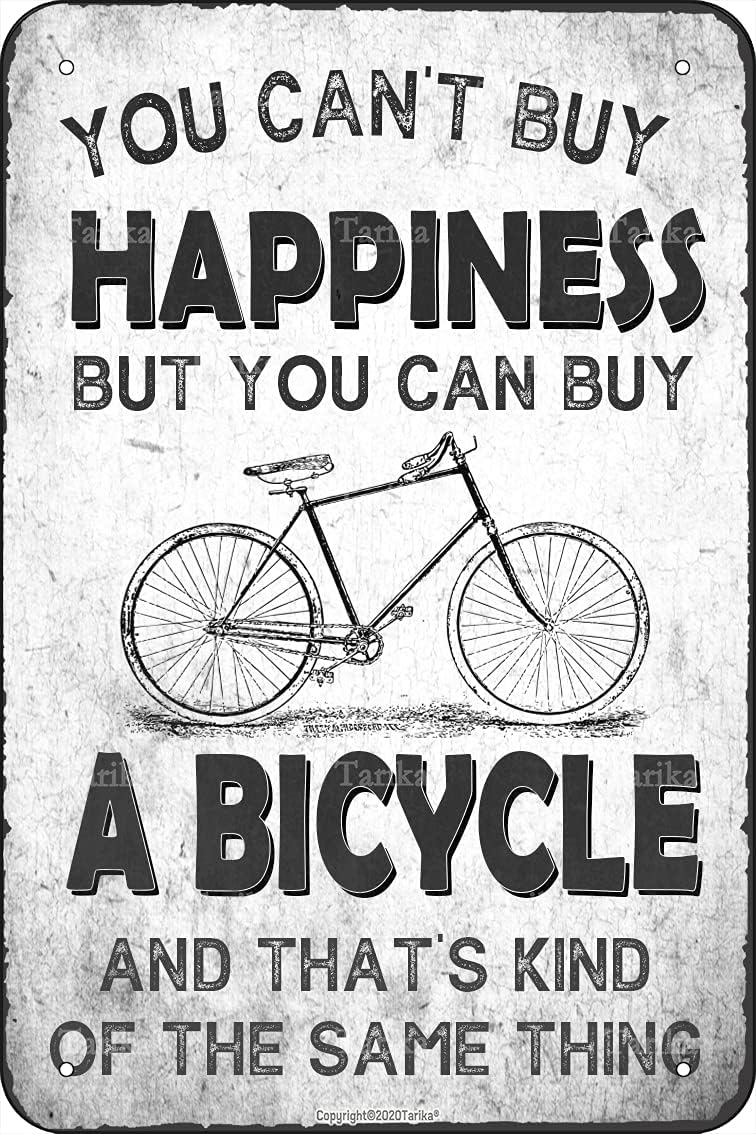 Счастьенекупишь,номожнокупитьвелосипедтабличкаразмером2030см.