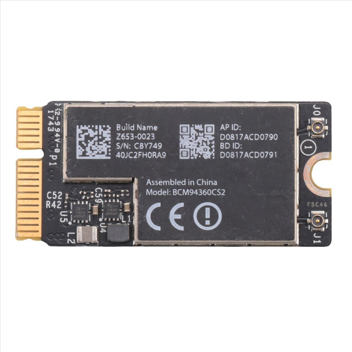 BCM94360CS2БеспроводнаякартаWi-FiBluetooth4.0802.11AcХакинтошMacOSдляA
