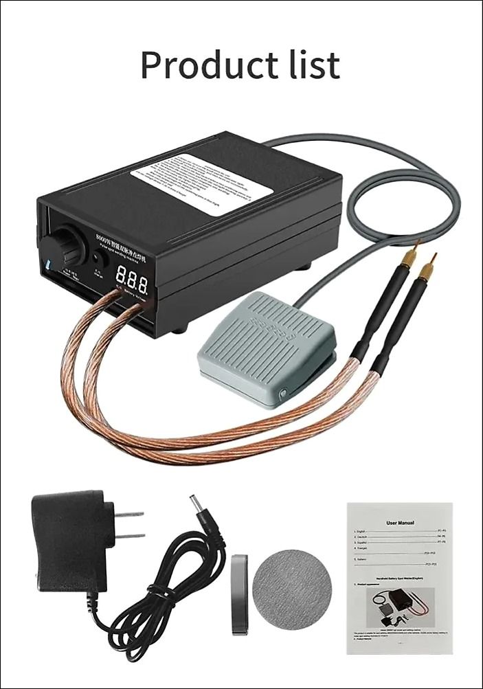 Точечнаясварка8000Втпайкааккумуляторныхбатарей18650миниаппаратдляточечнойсваркинаборинструментов