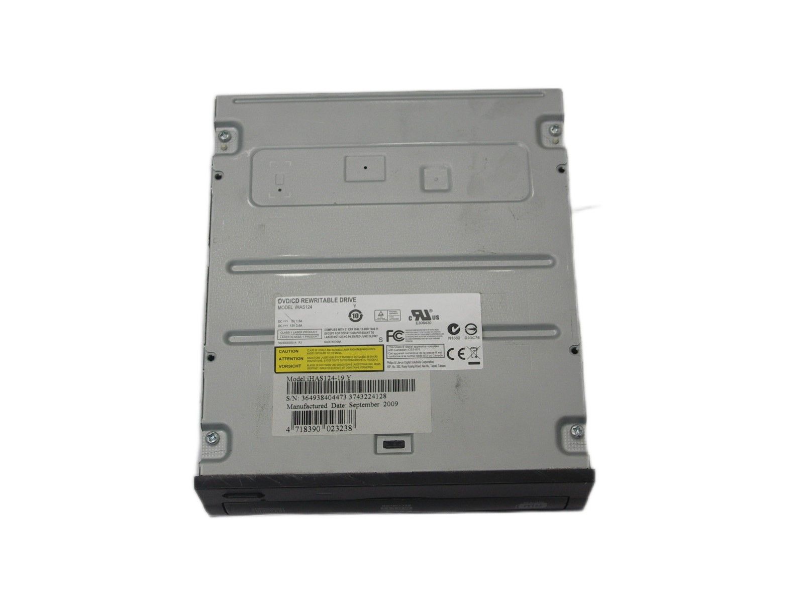 Оптический привод DVD +R/RW CD-R/RW LiteOn iHAS124-19, SATA, черный ...