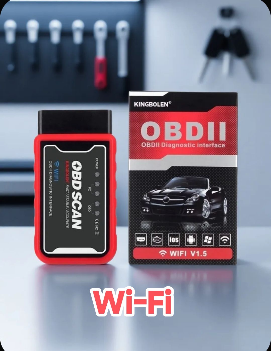 АвтосканерELM327V1.5OBD2,Wi-Fi