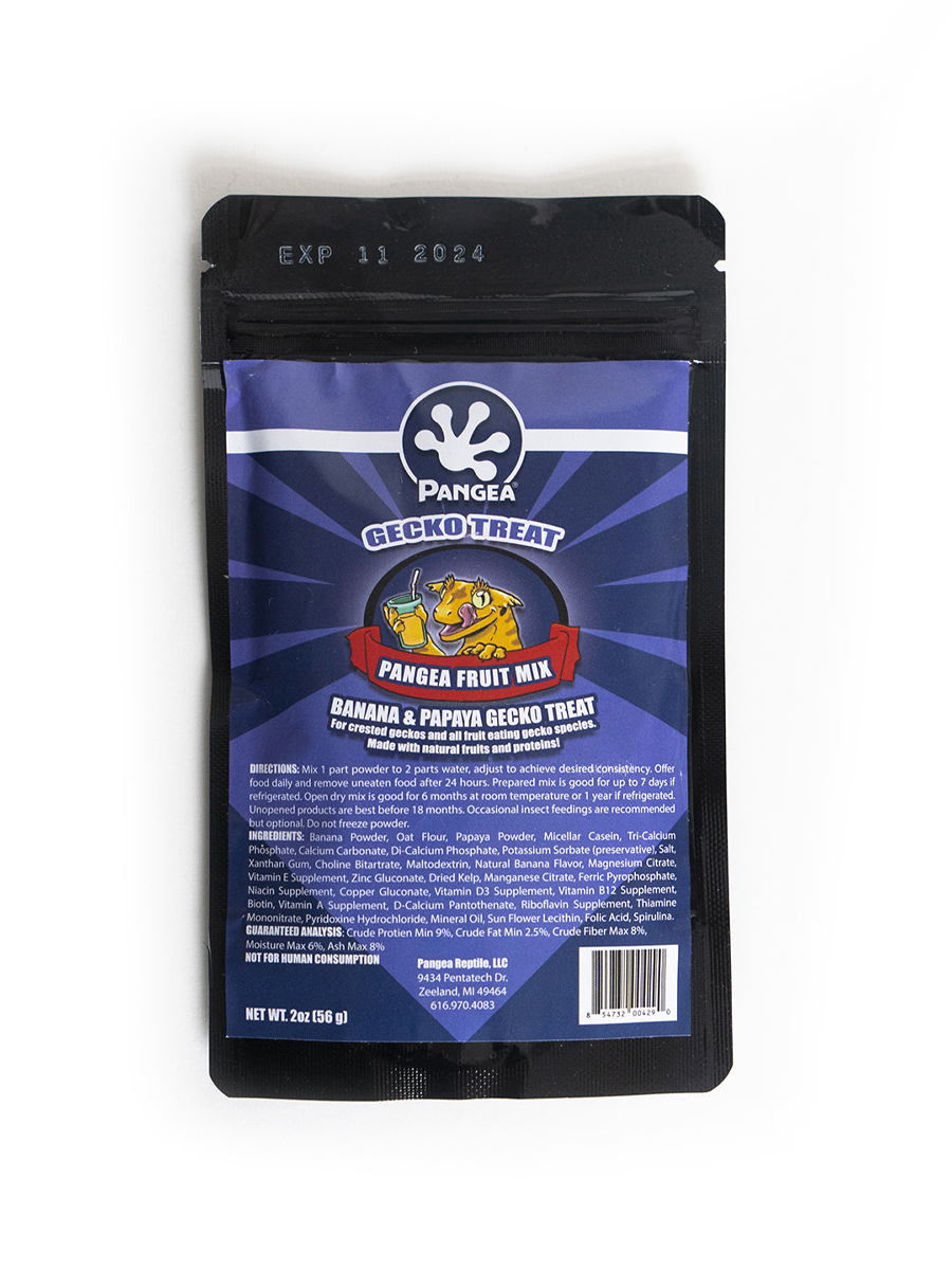 PangeaFruitMixGeckoTreat-2oz(56g),Пангеафруктовыймикс,кормдлягекконареснитчатого,фельзумаибананоеда