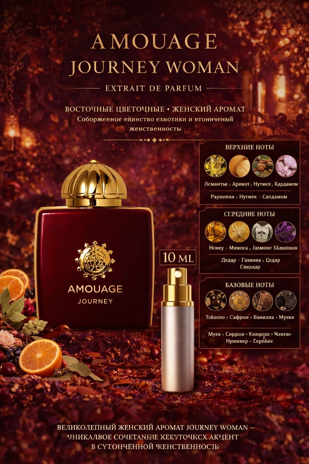 AMOUAGE Journey Woman - парфюмерная вода 10 мл Отливант купить