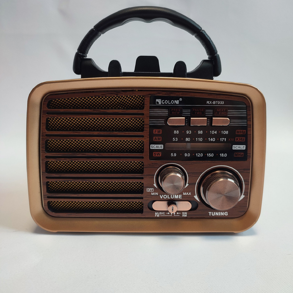 Радиоприемник в стиле ретро GOLON RX-BT031 BT-колонка, под дерево ...