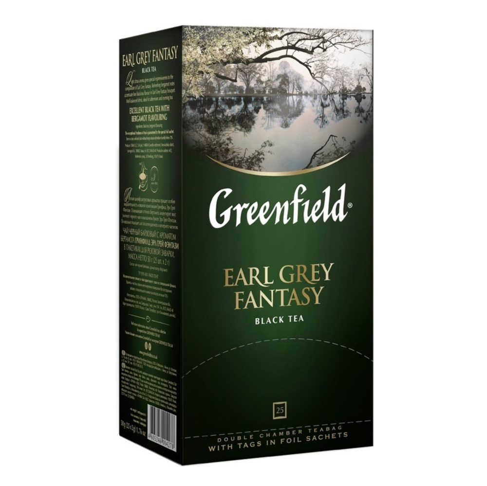 Чай черный Greenfield Earl Grey Fantasy 25 пакетиков #1