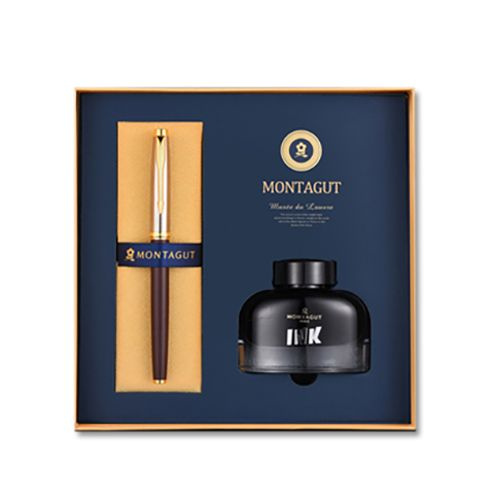 Ручка перьевая Montagut INTELLIGENT 0,5мм, поршневая + чернила 30мл ...