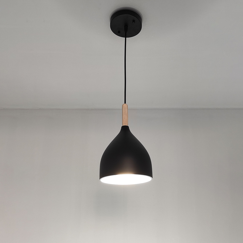Подвесной светильник в минималистичном стиле на кухню 1 плафон 17*17*80 см  #1