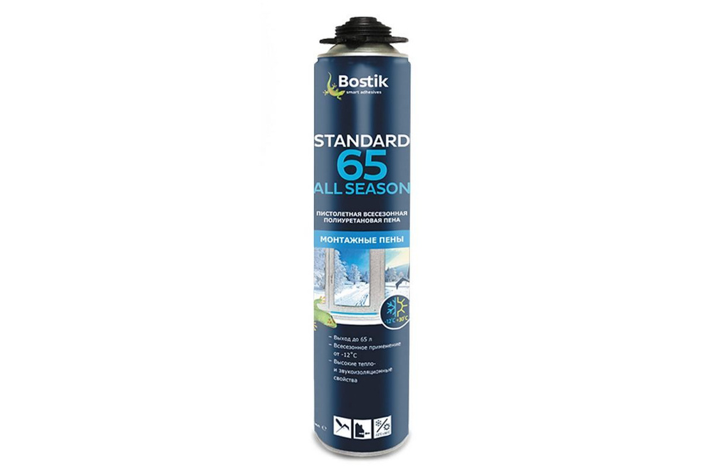 Пена пистолетная полиуретановая всесезонная BOSTIK Standard 65+ All SEASON, 850 мл  #1