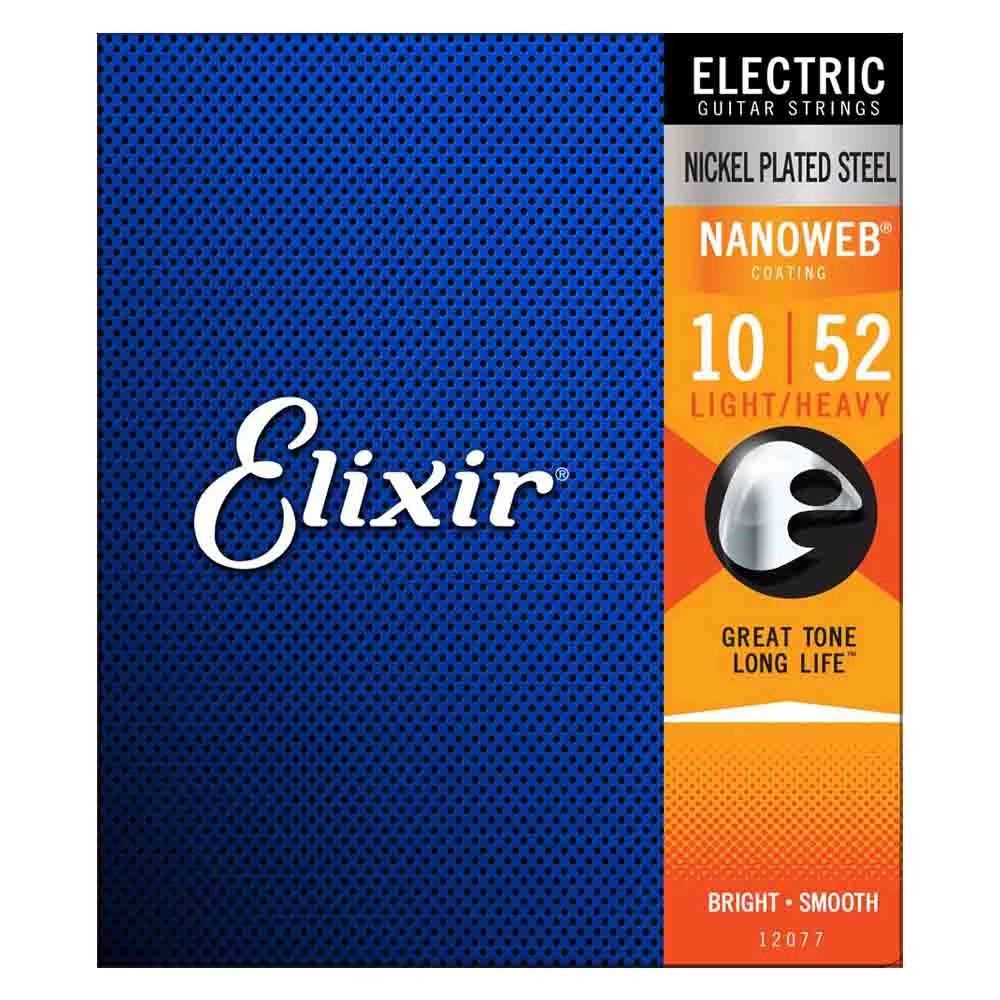 Струны для электрогитары Elixir 12077 Electric Nickel Plated Steel Nanoweb 10-52  #1