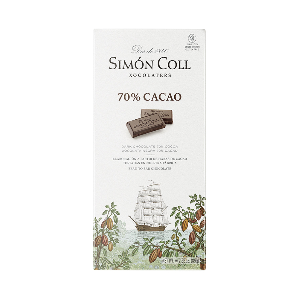 Горький шоколад Simon Coll 70% какао, 85г #1