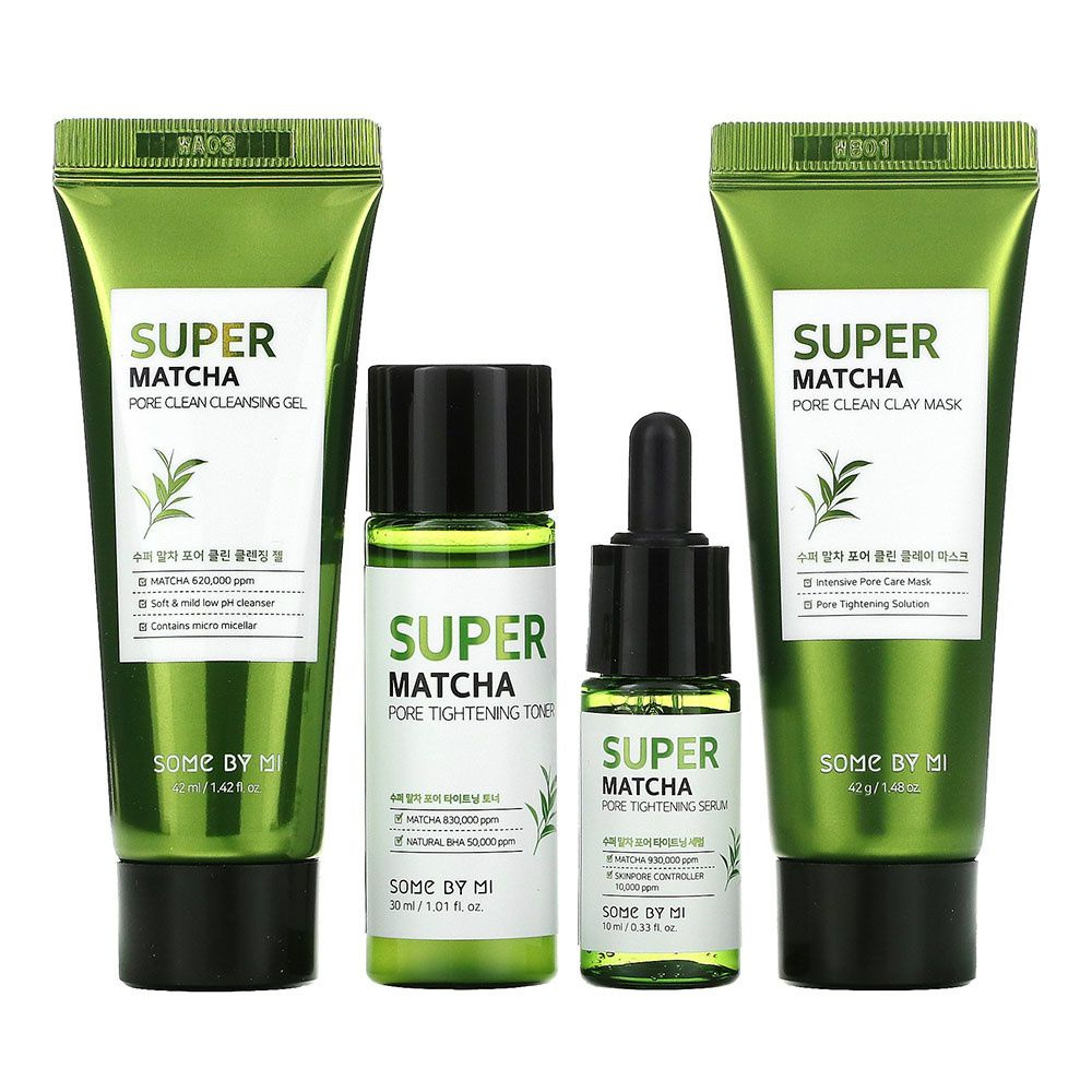 SOME BY MI Набор для ухода за кожей лица Super Matcha Pore Care Starter Kit #1