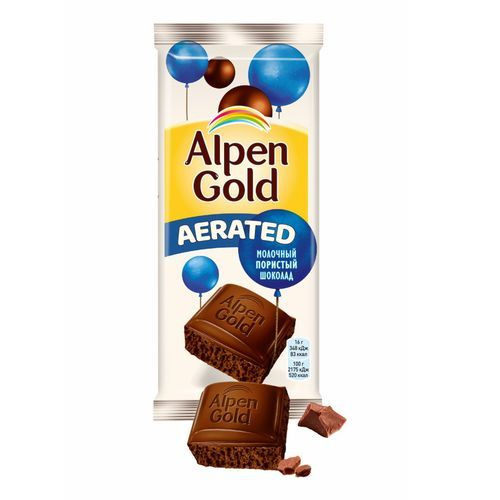 Шоколад ALPEN GOLD Aerated молочный пористый 80 г - 5 шт. #1