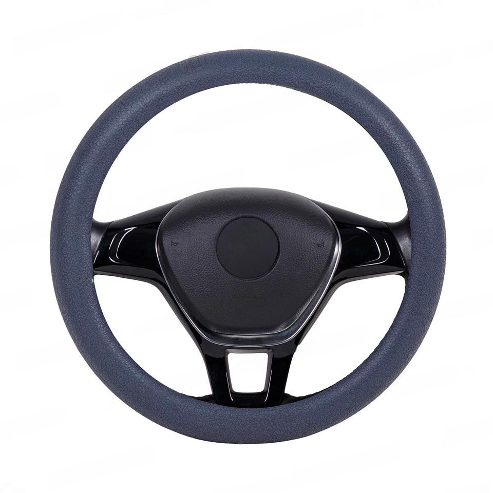 Оплетка, чехол (накидка) на руль Фольксваген Ламандо (2018 - 2024) седан / Volkswagen Lamando, силикон, #1