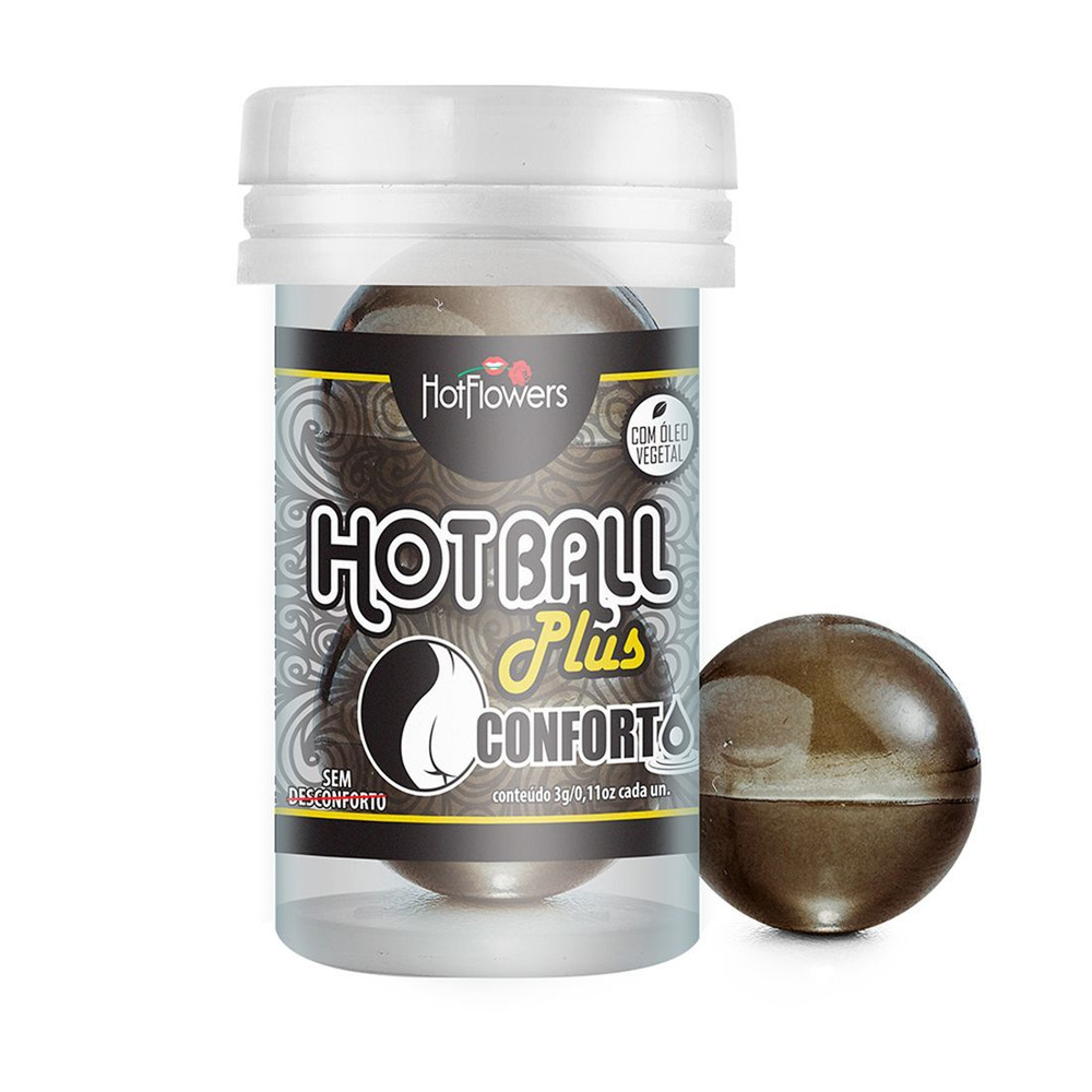 Анальный лубрикант на масляной основе Hot Ball Plus Conforto (2 шарика ...