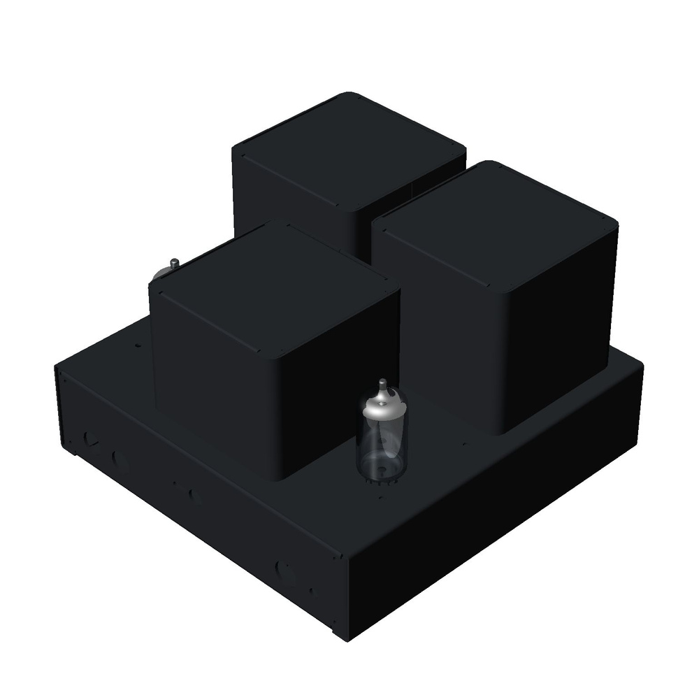 AV-SE51-NB Корпус лампового усилителя для наушников на 2-x лампах ...