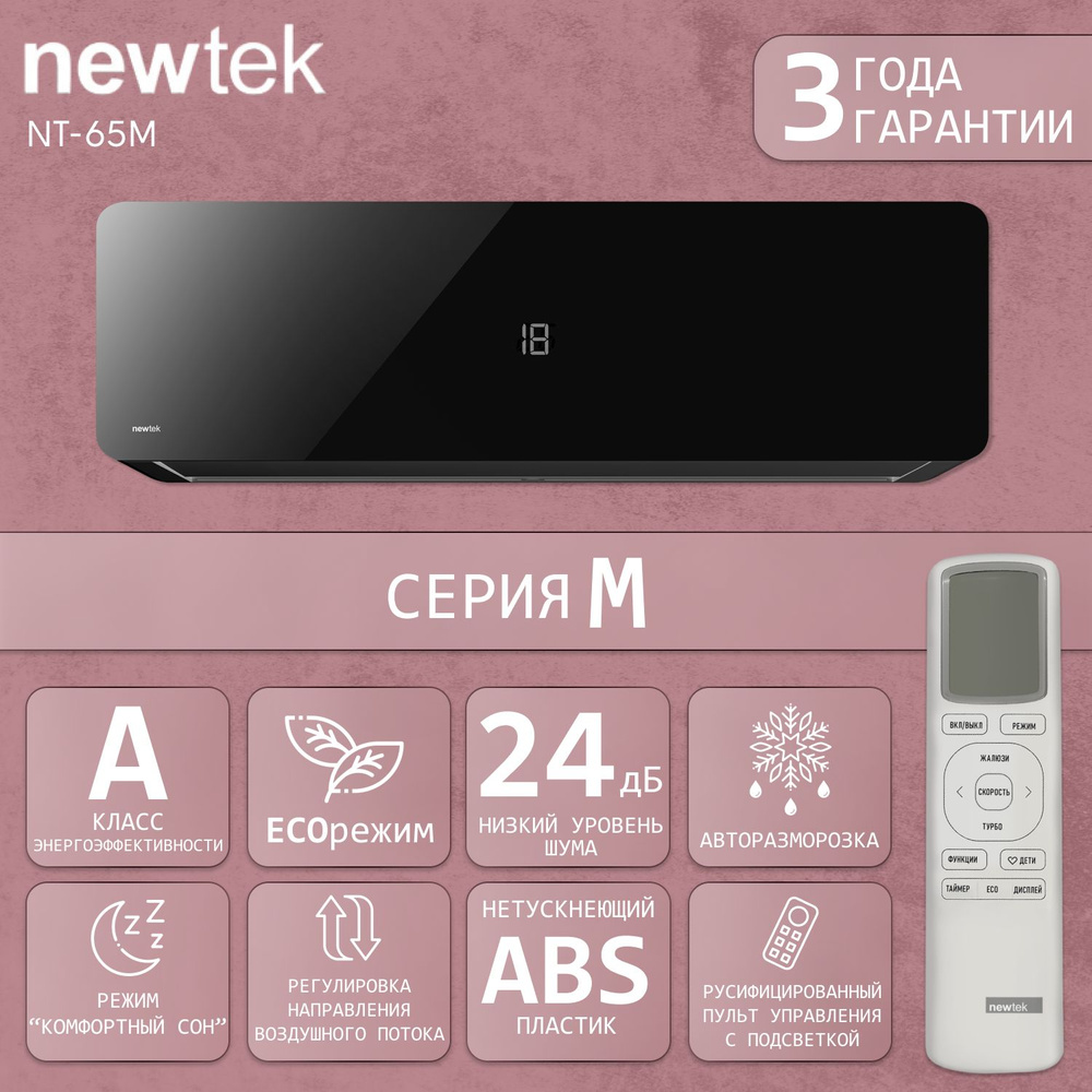 Сплит-система NewTek NT-65M07, для помещения до 21 кв.м. - купить по  доступным ценам в интернет-магазине OZON (957083508)