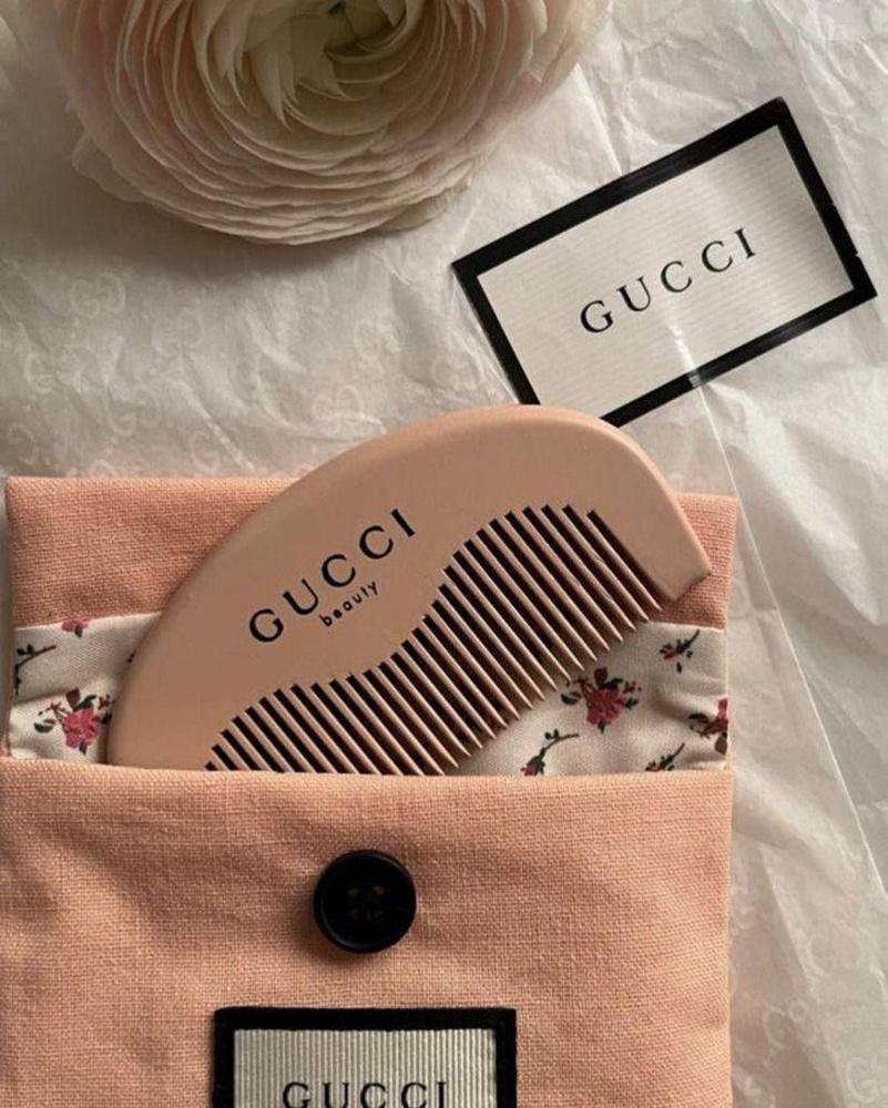 Гребень Gucci расческа шикарная и красивая для волос, гребешок Gucci в подарочной коробке и чехле-мешочке #1