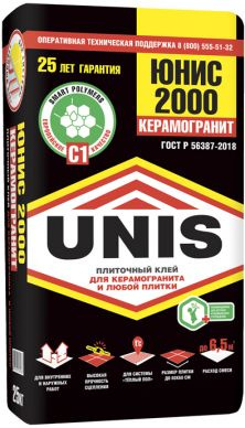 Клей плиточный UNIS 2000 (черный) 25 кг #1