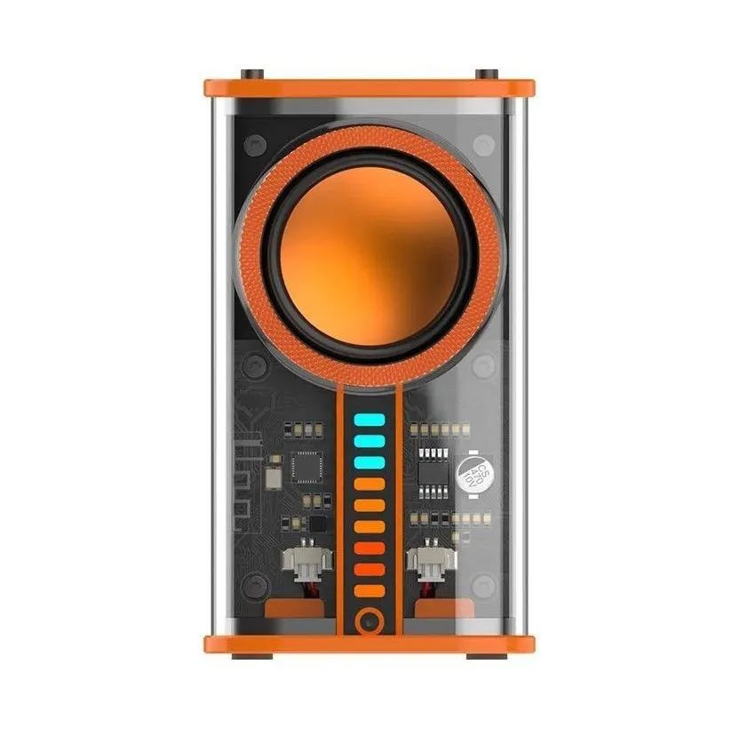 Беспроводной динамик K07 с технологией объёмного звучания 3D. Оранжевый  #1