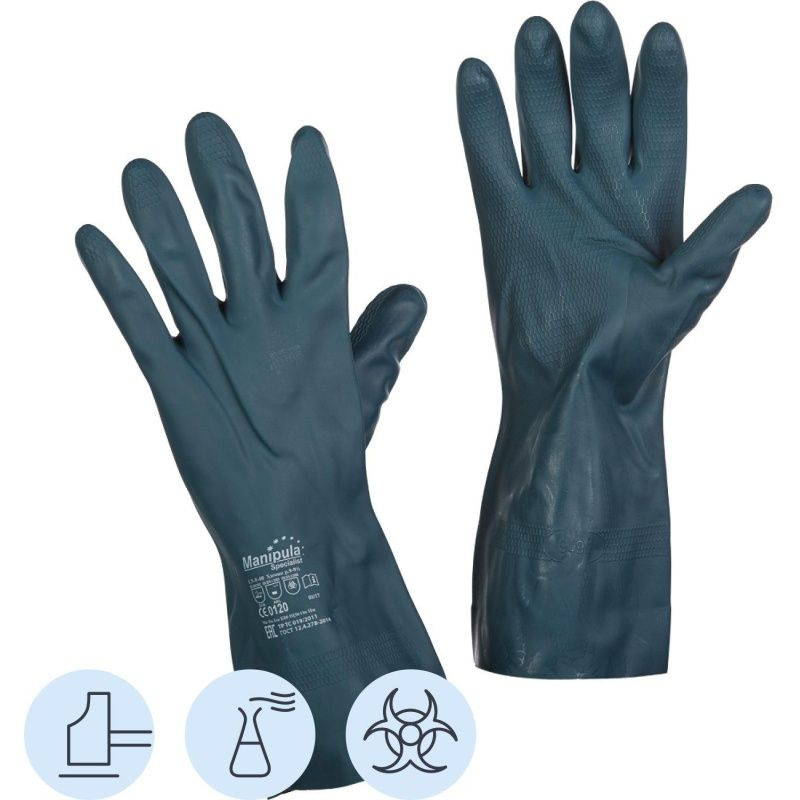 Защитные перчатки Manipula Specialist "Химик", размер 9-9,5, L, LN-F-08 #1