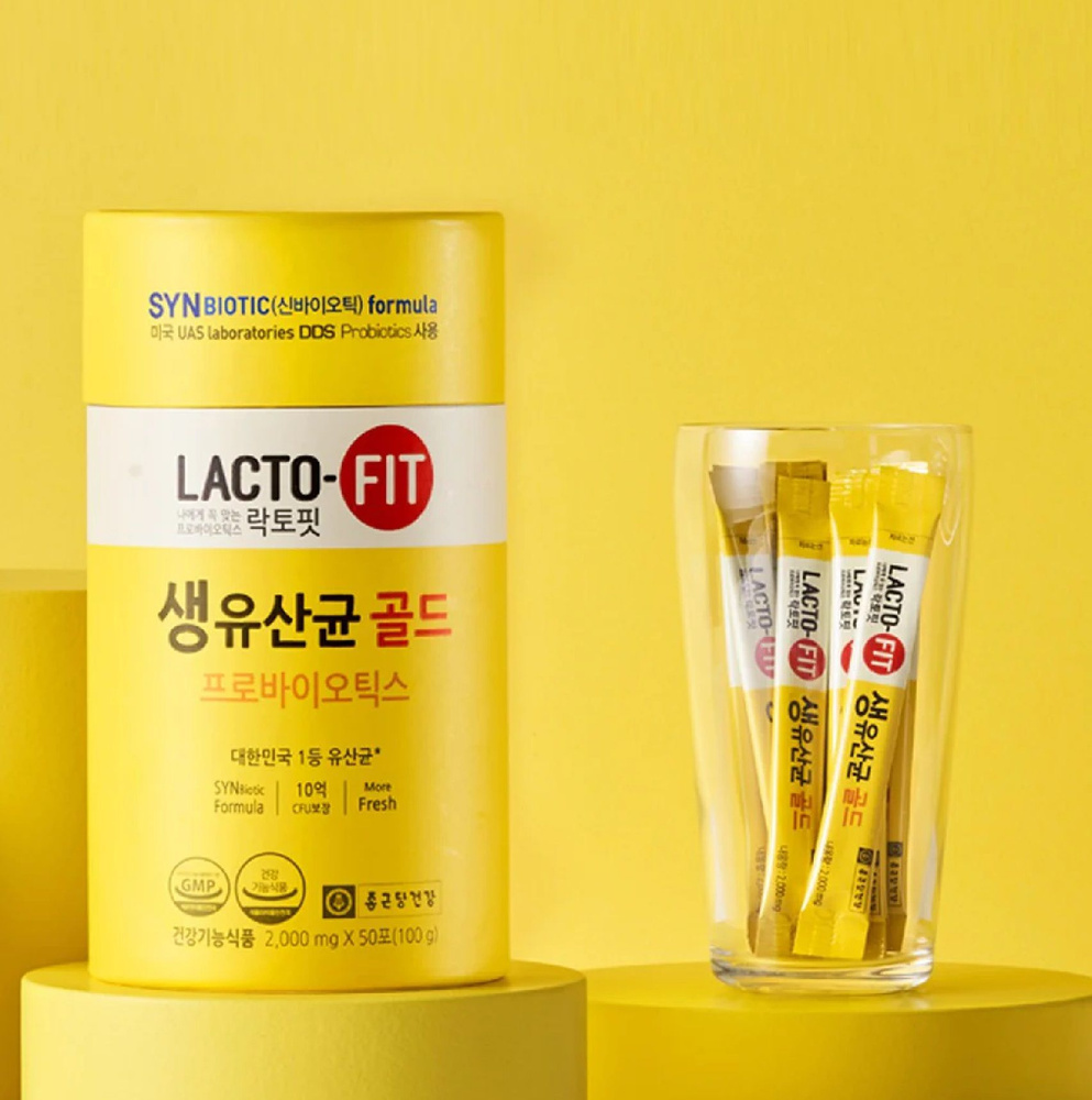 Растворимый напиток с содержанием синбиотиков и пробиотиков Lacto-Fit Probiotics Gold пор. саше, 2 г, #1