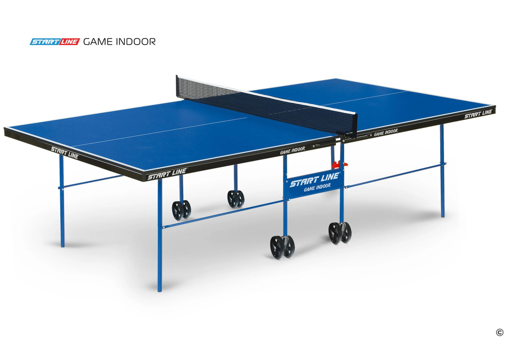 Теннисный стол START LINE Game Indoor СИНИЙ для помещений, складной, с сеткой 6031  #1