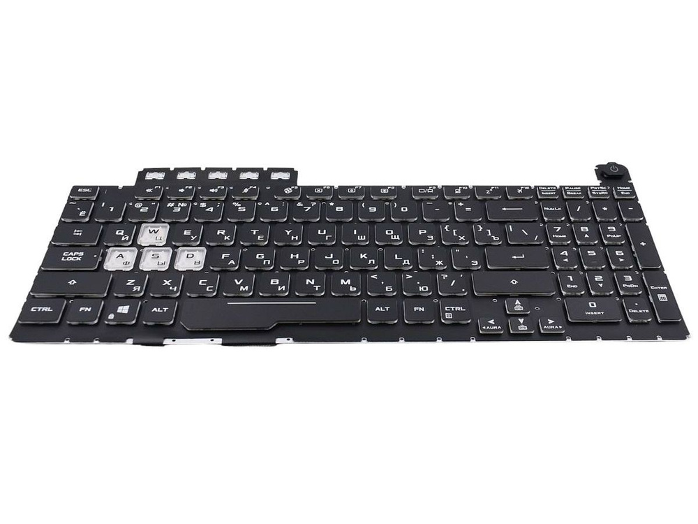 Клавиатура для Asus TUF Gaming F15 FX506HM ноутбука черная с подсветкой ...