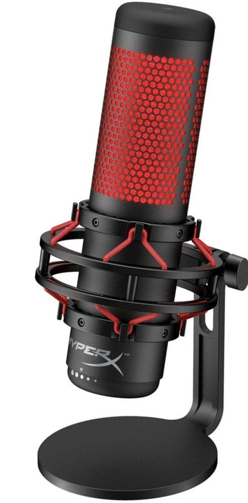 HyperX Микрофон игровой (для стриминга) TA1A001A1F2, черный, красный  #1